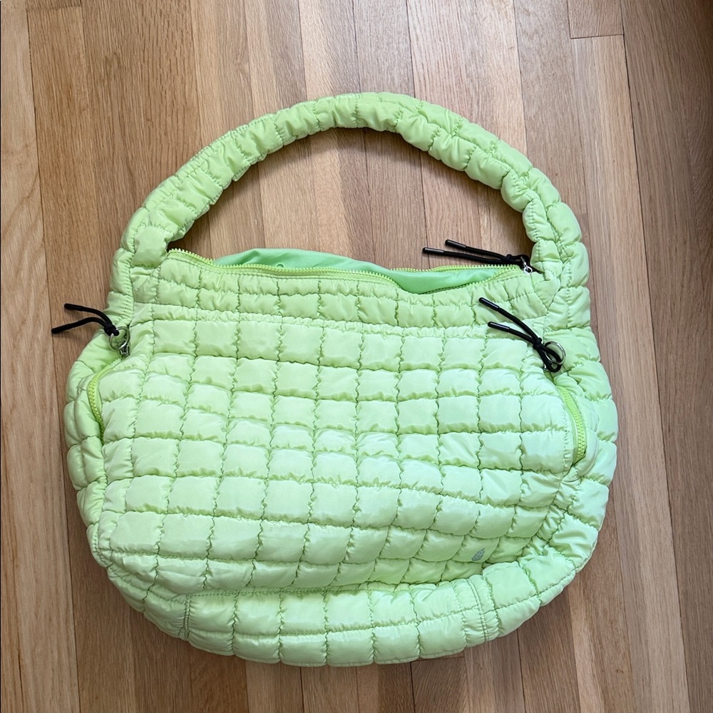 FP Movement by Free People Quilted Light Green Shoulder Bag